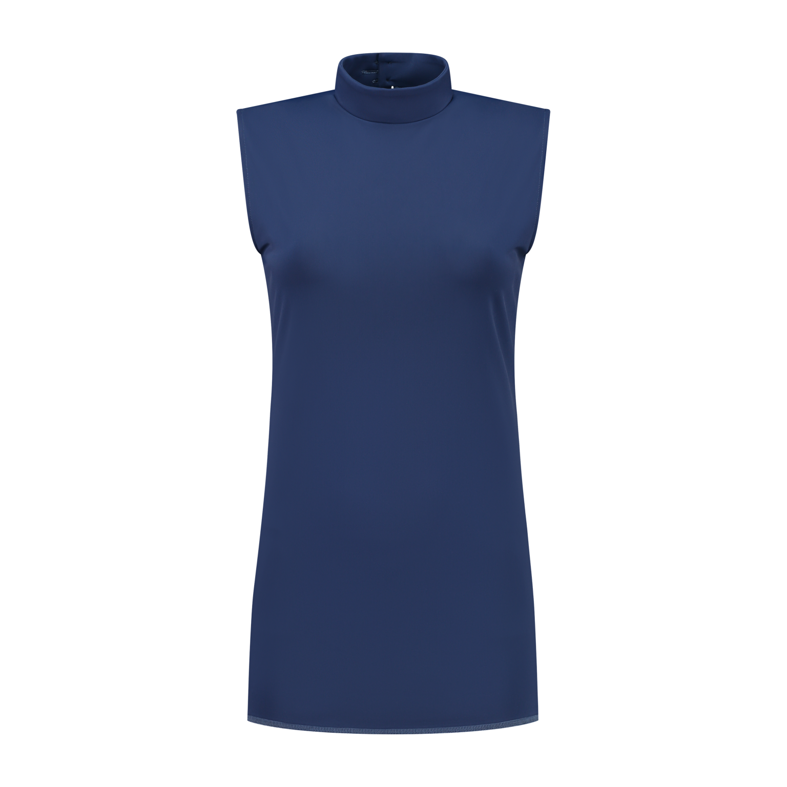 Diana top col mouwloos met knoopje voorzijde dames